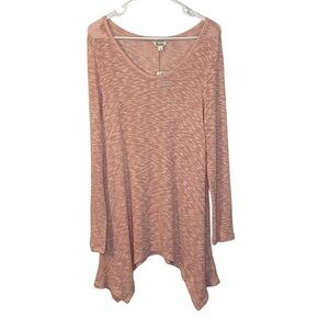 NWT Mudd Sharkbite hem sweater tunic womens large